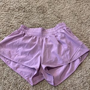 Lululemon Purple Hotty Hot Low-Rise Lined Short